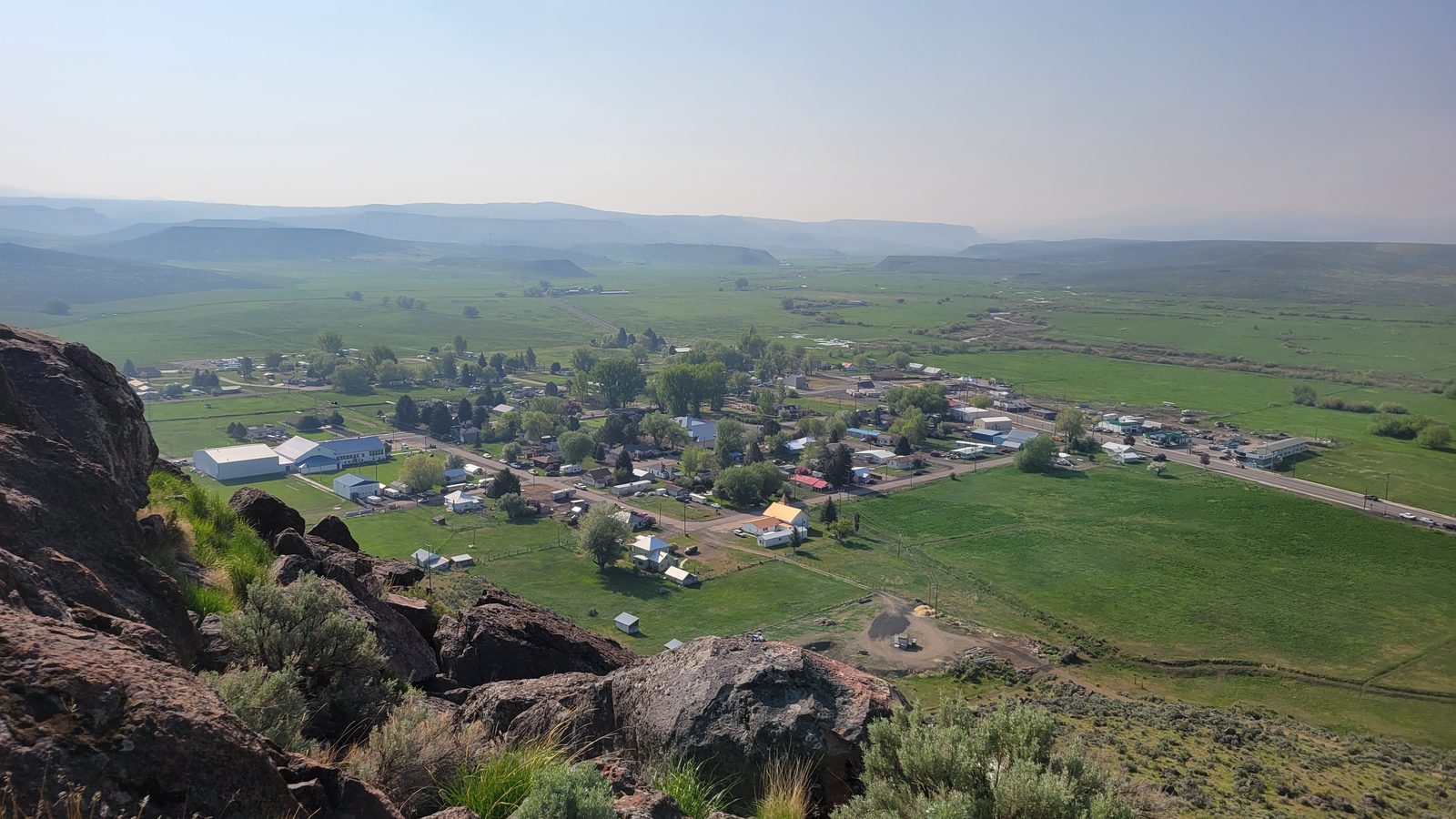 Aerial view of Jordan Valley and the canyonlands