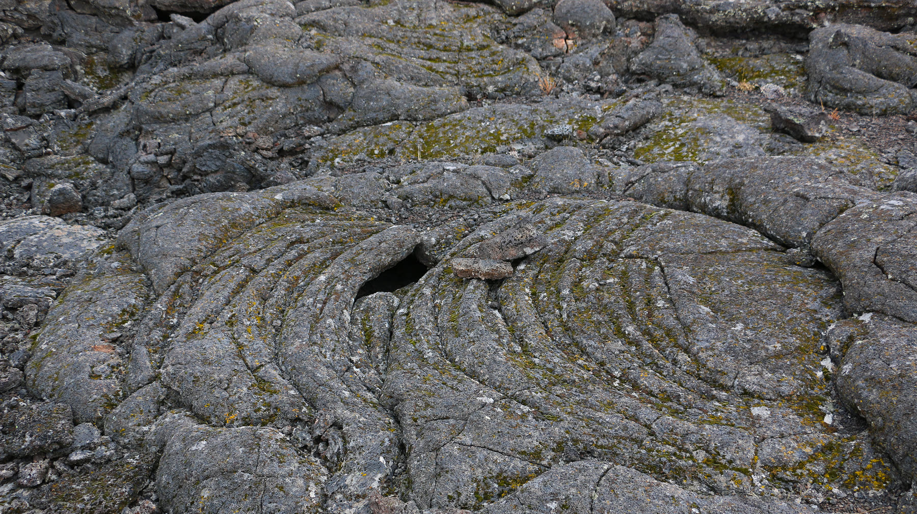 The black basalt lava flows of Jordan Craters in southeastern Oregon